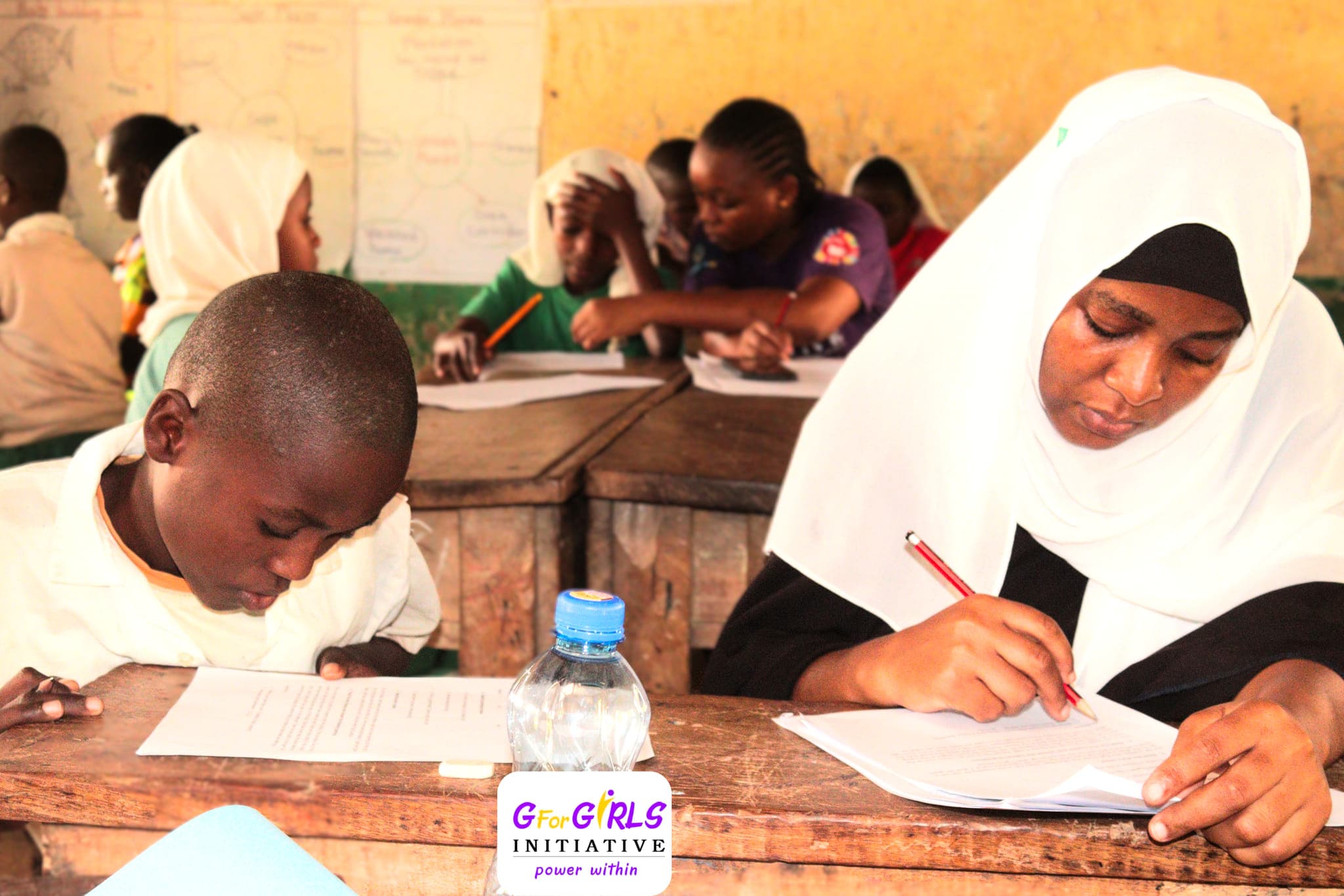Learners being assessed during a GGI literacy camp